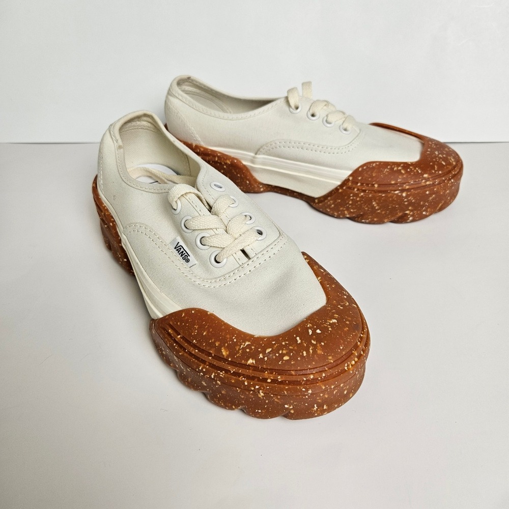 Vans Modular Tan Removable Sole Off White Sneakers Womens 6.5